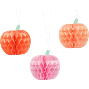 PartyDeco Хартиена пчелна пита - Тиквен микс, 3 бр