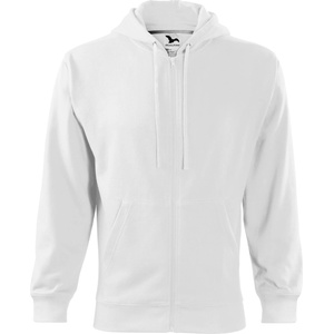 MALFINI Malfini trendy zipper 410 / Дълго яке тип кенгуру с качулка - бяло s (4100013)