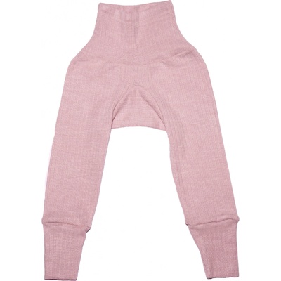 COSILANA Dětské rostoucí legíny merino bavlna hedvábí růžový melír