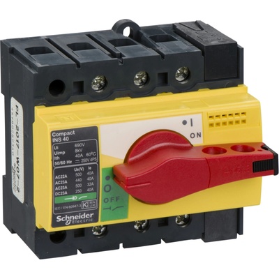 SCHNEIDER ELECTRIC SCHNEIDER Odpínač INS - 40 3P (28916) s červ.ruk. 28916