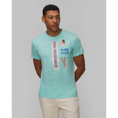 Mc2 Saint Barth pánské Lněné tričko Ecstasea modré