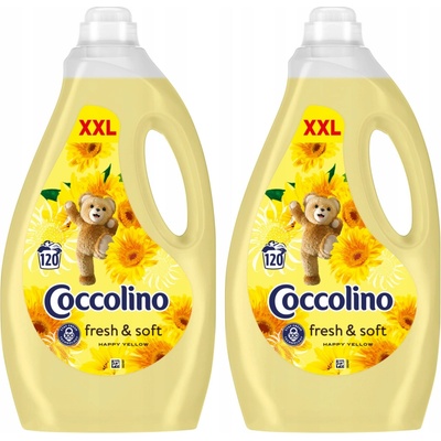 Coccolino Fresh & Soft aviváž Happy Yellow 2 x 3 l