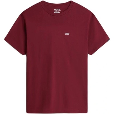 Vans MN LEFT CHEST LOGO TEE pánské tričko vínová