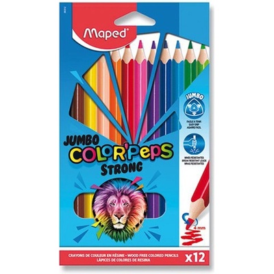 Maped Color'Peps trojhranné pastelky Strong Jumbo 12 barev