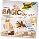 Folia 466/1010 Origami papír Basics 80 g/m2 10 x 10 cm 50 archů hnědý