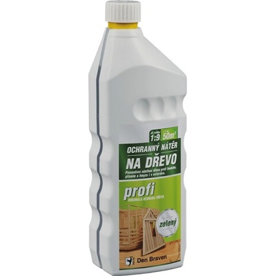 DENBRAVEN Ochranný nátěr na dřevo PROFI 1kg zelený CH068