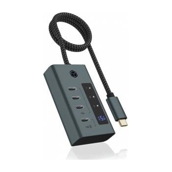 RaidSonic IB-HUB1454-C31 USB 3.2 Gen 1 (3.1 Gen 1) Type-C 10000 Mbit/s Blue, Grey