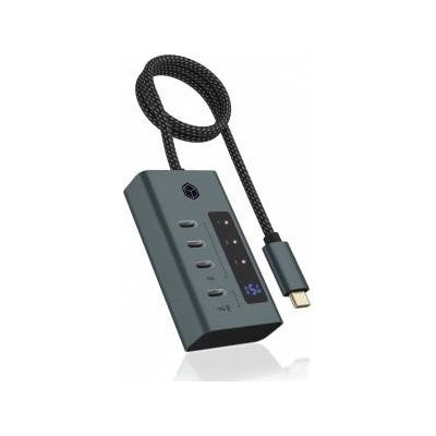 RaidSonic IB-HUB1454-C31 USB 3.2 Gen 1 (3.1 Gen 1) Type-C 10000 Mbit/s Blue, Grey