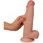 Lovetoy Гъвкаво реалистично двуслойно дилдо от кибер кожа Sliding-skin Dong 8" - преоценено