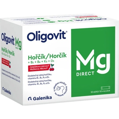 Oligovit Mg DIRECT Hořčík + B1 + B6 + K2 + D3 50 sáčků