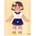 Viga Toys Дървен пъзел Viga - Частите на човешкото тяло, момиче (44668)