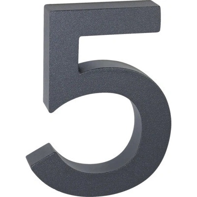 Hliníkové číslo "5" v „3D“ prevedení RN.100LV.5.AL.AM