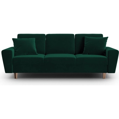 Cosmopolitan Design Зелен кадифен разтегателен диван с място за съхранение 235 cm Kyoto - Cosmopolitan Design (COS_3SF_2_F2_KYOTO6)