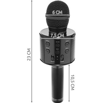 WSTER WS 858 Karaoke Modrátooth mikrofón čierny