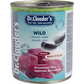 Dr.Clauder's Selected Meat Wild /Pre Biotics/ - консервирана храна за кучета с месо от дивеч, 2 броя х 800 гр