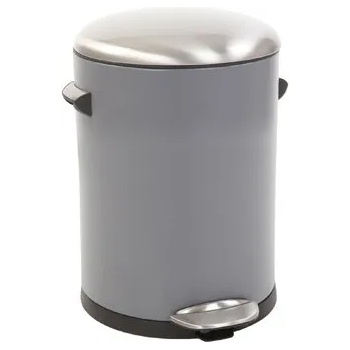 EKO-Europe Кош за отпадъци EKO BELLE DELUXE с педал (5 л) - сив (EKO 921705 - Grey)