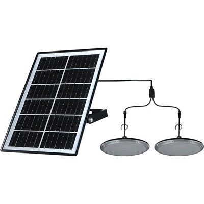СОЛАРНИ led ОСВЕТИТЕЛИ 2x5w ip65, ЧЕРЕН (98sol318)