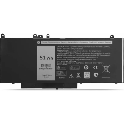 Hosowell G5M10 батерия за лаптоп Dell, 4 клетки, 7.4V, 53Wh (D-BS-0087)