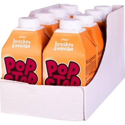 Popstar Tea broskev a vanilka 8 x 0,5 l