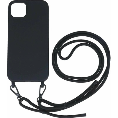 TopQ Simple iPhone 15 Plus čierny so šnúrkou