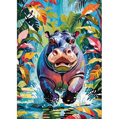 Cherry Pazzi - Puzzle Happy Hippo - 500 piese