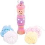 Bigjigs Toys Дървена играчка за плетене - Кукла (bj690)