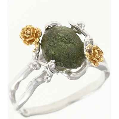 My Moldavite Prsten s přírodním vltavínem 24 003