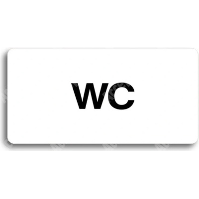 ACCEPT Piktogram WC - bílá tabulka - černý tisk bez rámečku