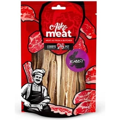 Cobbys pet aiko Meat sušené králičie ucho plnené kuracím mäsom 200 g