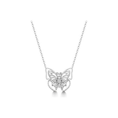 Nubis® Stříbrný diamantový motýlek NBS-009