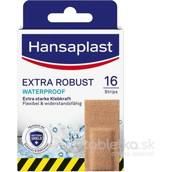Hansaplast EXTRA ROBUST Waterproof odolná náplasť 16 ks