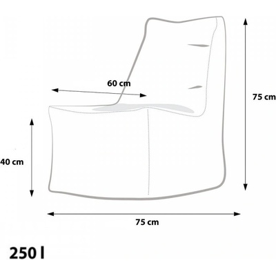 Ecopuf EF8003 Sedací vak ECOPUF - SOLID - OUTDOOR M20