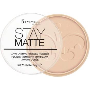 Rimmel London Stay Matte дълготрайна компактна пудра 14 g нюанс 003 Peach Glow