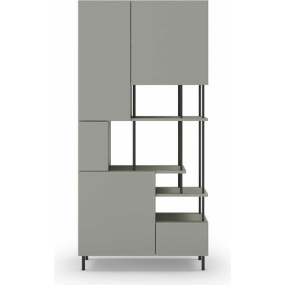 Zelená/sivá knižnica 84x175 cm Perla – Marckeric