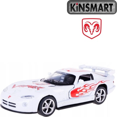 Kinsmart Dodge Viper GTS-R bílý 1:36