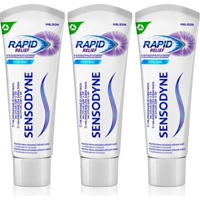 Sensodyne Repair & Protect Cool Mint паста за зъби за чувствителни зъби 3x75ml
