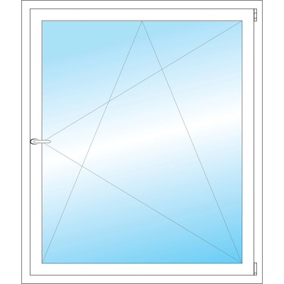 OKNA HNED Plastové okno 114x134 cm bílé otevíravé a sklopné pravé