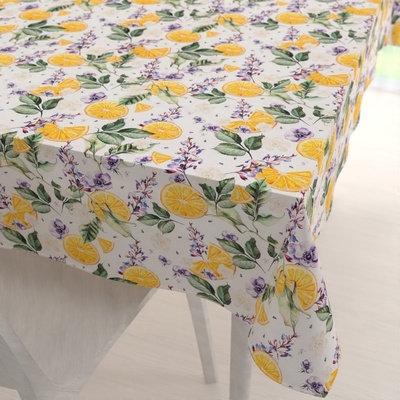 Biante Dekorační obdélníkový ubrus PML-103 Pomeranče mezi květy na bílém 100x140 cm
