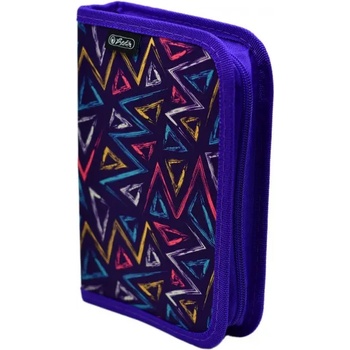 Herlitz Ученически несесер празен, 2 допълнителни крила, момичета, Triangle - Herlitz