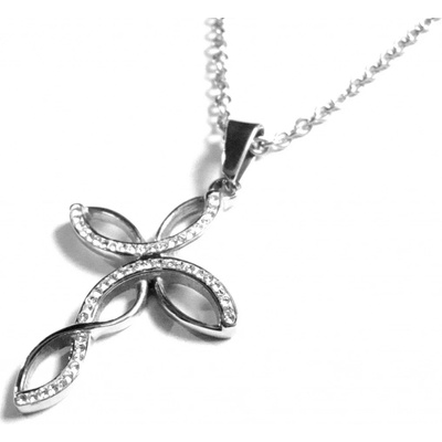 Steel Jewelry Náhrdelník kříž z chirurgické oceli NH500420