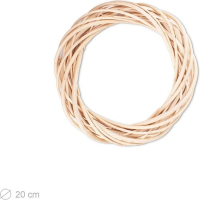 Proutěný základ na věnec 20cm světlý - 1 ks