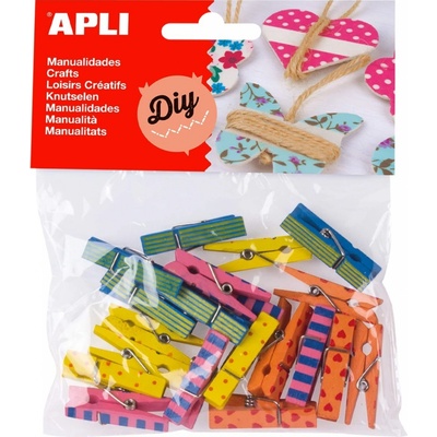 Apli dřevěné kolíčky na prádlo 35 x 7 mm 20 ks