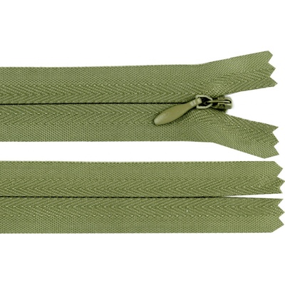 Prima-obchod Spirálový zip skrytý No 3 délka 20 cm, barva 263 zelená khaki