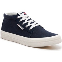 Tenisky Tommy Jeans TJM MID CUT CANVAS COLOR tmavomodrá , EM0EM01412