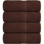 vidaXL Кърпи за гости FROGN 4 бр. Кафяви 30x50 см 360 г/м2 (136756)