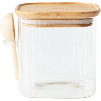 Pebbly Кутия за мляно кафе PKV-049, 800 мл, стъкло / бамбук, Pebbly (PEBB3760132815763)