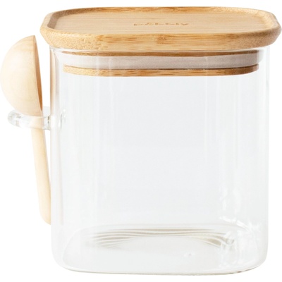 Pebbly Кутия за мляно кафе PKV-049, 800 мл, стъкло / бамбук, Pebbly (PEBB3760132815763)