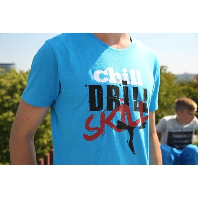 Parkourové triko Zerker Chill Drill Skill modrá