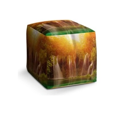 Sablio Taburet Cube Vodopád: 40x40x40 cm