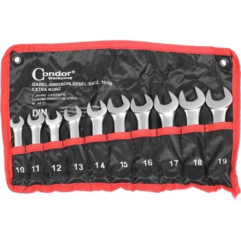 Condor Kľúče 10 - 19 mm extra krátke sada 10 kusov 100-00588